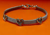 Afbeeldingen van “Herringbone hart” armband volledig in Italiaans sterling zilver, platte herringbone versierd met gepolijste hartjes