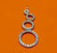 Picture of “Zirconia circles” pendant in sterling silver with off-center circles encrusted with round cubic zirconia