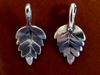 Picture of 10x21 mm, serrated birch leaf, pendant-charms, Zamak, silver-plated
