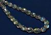 Picture of 10x7 mm, Czech faceted tear-shaped beads, crystal, transparent, AB