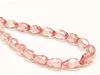 Picture of 10x7 mm, Czech faceted tear-shaped beads, transparent, light topaz pink luster