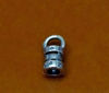 Picture of 11.4x6 mm, crimp cord end caps, hugs and kisses, 4 mm hole, JBB findings, silver-plated pewter, 2 pieces