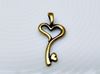 Picture of 12x25 mm, key to my heart, pendant charms, pewter, JBB findings, brass-plated