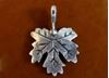 Picture of 16x22 mm, palmately silver maple leaf, pendant-charms, Zamak, silver-plated