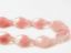 Picture of 19x13 mm, Czech druk beads, twisted leaf, cloud rose, partially transparent, 12 pieces