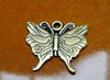 Picture of 22x18 mm, happiness is a butterfly, pendant charms, pewter, JBB findings, brass-plated