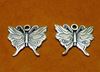 Picture of 22x18 mm, happiness is a butterfly, pendant charms, pewter, JBB findings, brass-plated