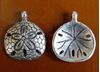 Picture of 31x37 mm, sand dollar, pendant, Zamak, silver-plated