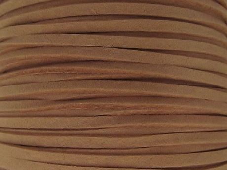 Afbeeldingen van 3x1,2 mm, Ultra suedine synthetisch koord, natuurlijk suède bruin, 5 meter