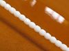 Image de 3x3 mm, perles à facettes tchèques rondes, blanc craie, opaque