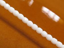 Picture of 3x3 mm, Czech faceted round beads, chalk white, opaque