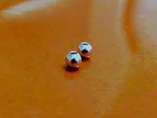 Picture of 3x3 mm, round, beads, silver-plated brass, seamless, 100 pieces