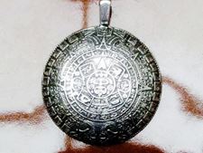 Picture of 40x48 mm, sundial, pendant, Zamak, silver-plated
