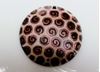 Picture of 41x41 mm, copper scrolls on beige enamel, pendant, Zamak, copper-plated