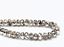 Picture of 4x7 mm, Czech faceted rondelle beads, crystal, transparent, half tone silver mirror