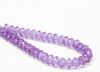 Image de 4x7 mm, perles à facettes tchèques rondelles, rose-violet héliotrope, transparent