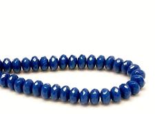Picture of 4x7 mm, Czech faceted rondelle beads, royal blue, opaque