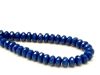 Picture of 4x7 mm, Czech faceted rondelle beads, royal blue, opaque