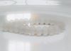 Picture of 5x8 mm, Czech faceted rondelle beads, crystal, translucent, frosted