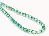 Picture of 6x6 mm, Czech faceted round beads, transparent, light emerald green luster, shimmering