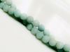Image de 6x6 mm, perles rondes, pierres gemmes, amazonite, naturelle, dépolie