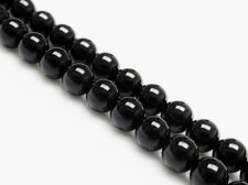 Image de 6x6 mm, perles rondes, pierres gemmes, onyx, noir, qualité A
