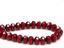 Image de 6x8 mm, perles à facettes tchèques rondelles, rouge bordeaux, opaque, ombré gris-noir