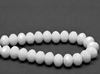 Picture of 6x8 mm, Czech faceted rondelle beads, chalk white, opaque