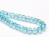 Picture of 6x8 mm, Czech faceted rondelle beads, light turquoise blue, transparent, shimmering