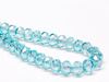 Afbeeldingen van 6x8 mm, Tsjechische facet rondel kralen, licht turkoois blauw, transparant, glinsterend 