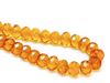 Picture of 6x9 mm, Czech faceted rondelle beads, amber yellow, transparent