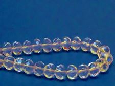 Picture of 6x9 mm, Czech faceted rondelle beads, crystal, transparent