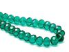 Picture of 6x9 mm, Czech faceted rondelle beads, deep emerald green, transparent