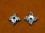 Afbeeldingen van 8 mm, kralenkapjes, vierkant, JBB findings, verzilverd tin, 2 stuks