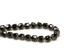 Image de 8x6 mm, cathédrale, perles tchèques, noires, opaques, bords argentés
