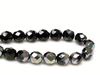 Image de 8x8 mm, perles à facettes tchèques rondes, noires, opaques, lustre irisé