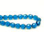 Image de 8x8 mm, perles à facettes tchèques rondes, bleu ciel profond, transparent