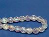 Picture of 8x8 mm, Czech faceted round beads, crystal, transparent, AB