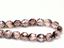 Picture of 8x8 mm, Czech faceted round beads, light rose, transparent, smokey ghost