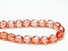 Picture of 8x8 mm, Czech faceted round beads, peachy pink, transparent