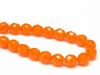 Image de 8x8 mm, perles à facettes tchèques rondes, orange opale, translucide