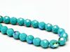 Picture of 8x8 mm, Czech faceted round beads, turquoise blue, opaque, AB