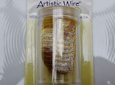 Afbeeldingen van Artistic Wire, koperdraad, buisvormig net, 10 mm, verguld