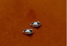 Picture of Cord end caps, 2 mm hole, sterling silver, 2 pieces