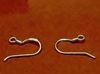 Picture of French hook ear wires, 10x20 mm,  with coil, sterling silver, 1 pair