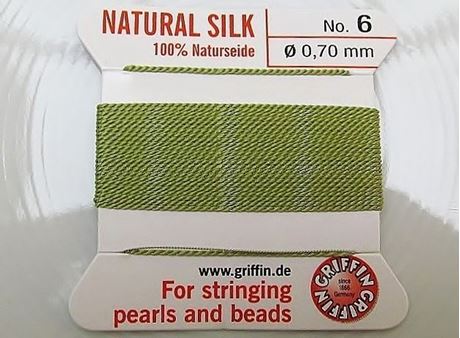 Picture of Griffin silk cord, size 6, jade green