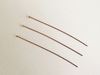 Picture of Head pins, 2 inches, 21 gauge, gold-plated brass, 20 pieces