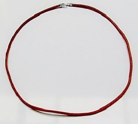 Afbeeldingen van Leren ketting koord, natuurlijke kleur, 3 mm, sterling zilveren karabijn slotje