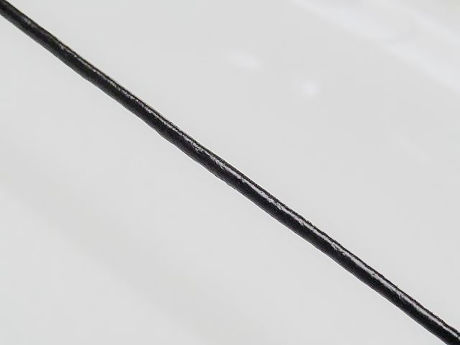 Afbeeldingen van Leren koord, 1.5 mm, zwart, 2.5 m
