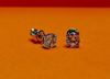 Image de Clous d'oreilles, " taille rond brillant ", argent sterling, zircone cubique ronde,small, 5 mm